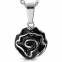 Кулон черная роза 316 Steel 0