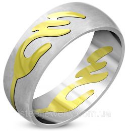 Кольцо со вставкой золотого цвета 316